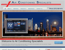 Tablet Screenshot of aircondspecialists.com
